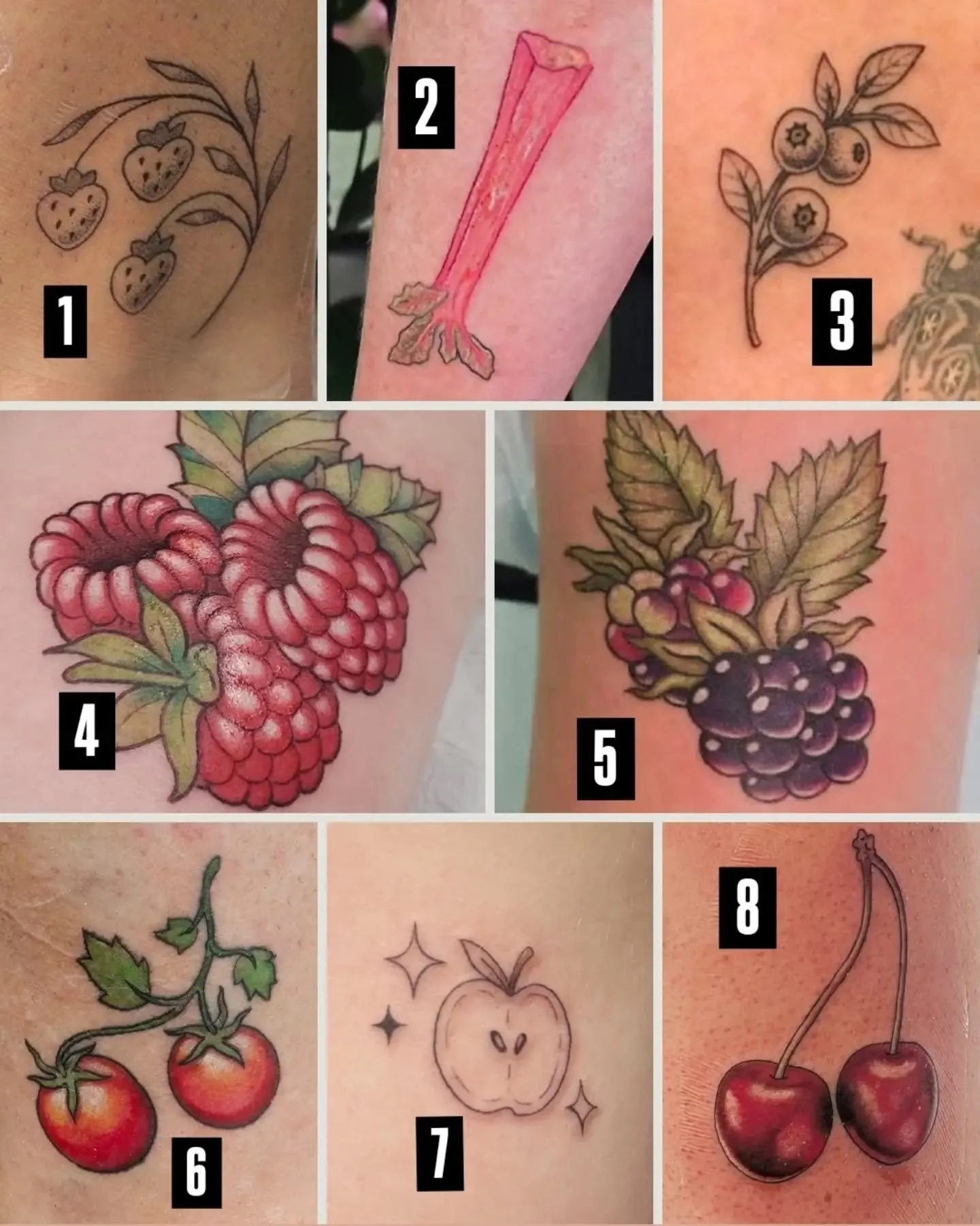 Let's play a game! Guess which fruit tattoo belongs to each member of the Frock fam👇

Zadie is flying the coop for new adventures in Ottawa at the end of the summer (😭) and we're not okay. Matching fruit tattoos have made us feel marginally better 
