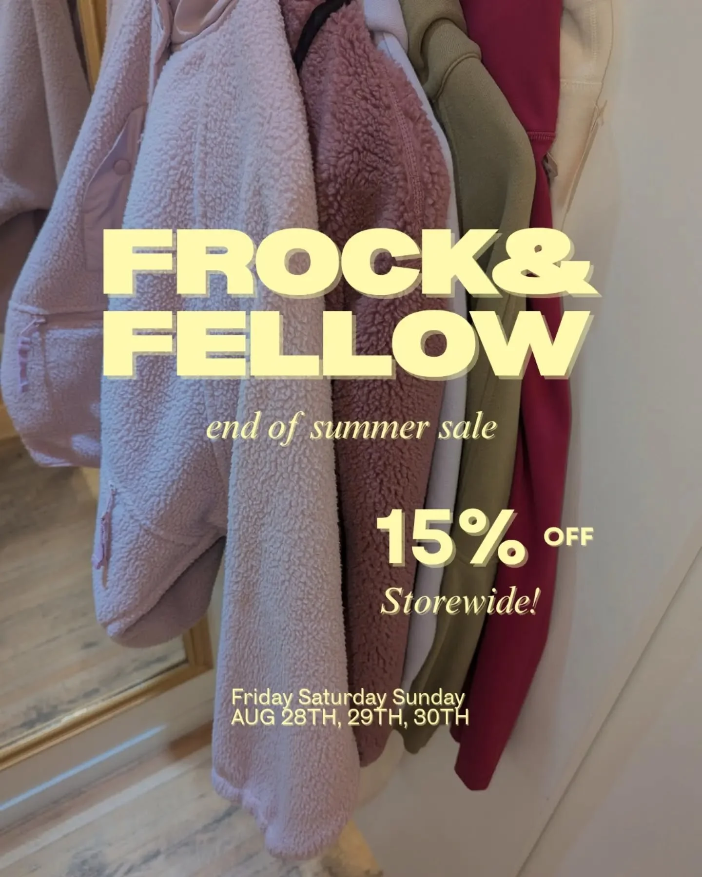 Surprise!! ⭐ 15% OFF storewide this weekend!
FRI, SAT, SUN 🏃🏻&zwj;♀️

#getfrocked #consignment @downtownkelowna @kelownathrifttrail