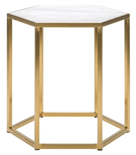 Gold and Marble Side Table