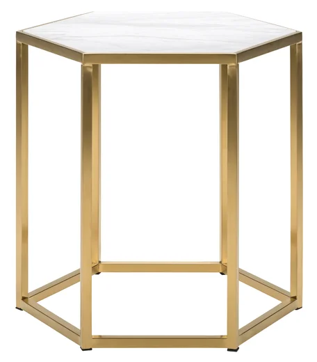 Gold and Marble Side Table