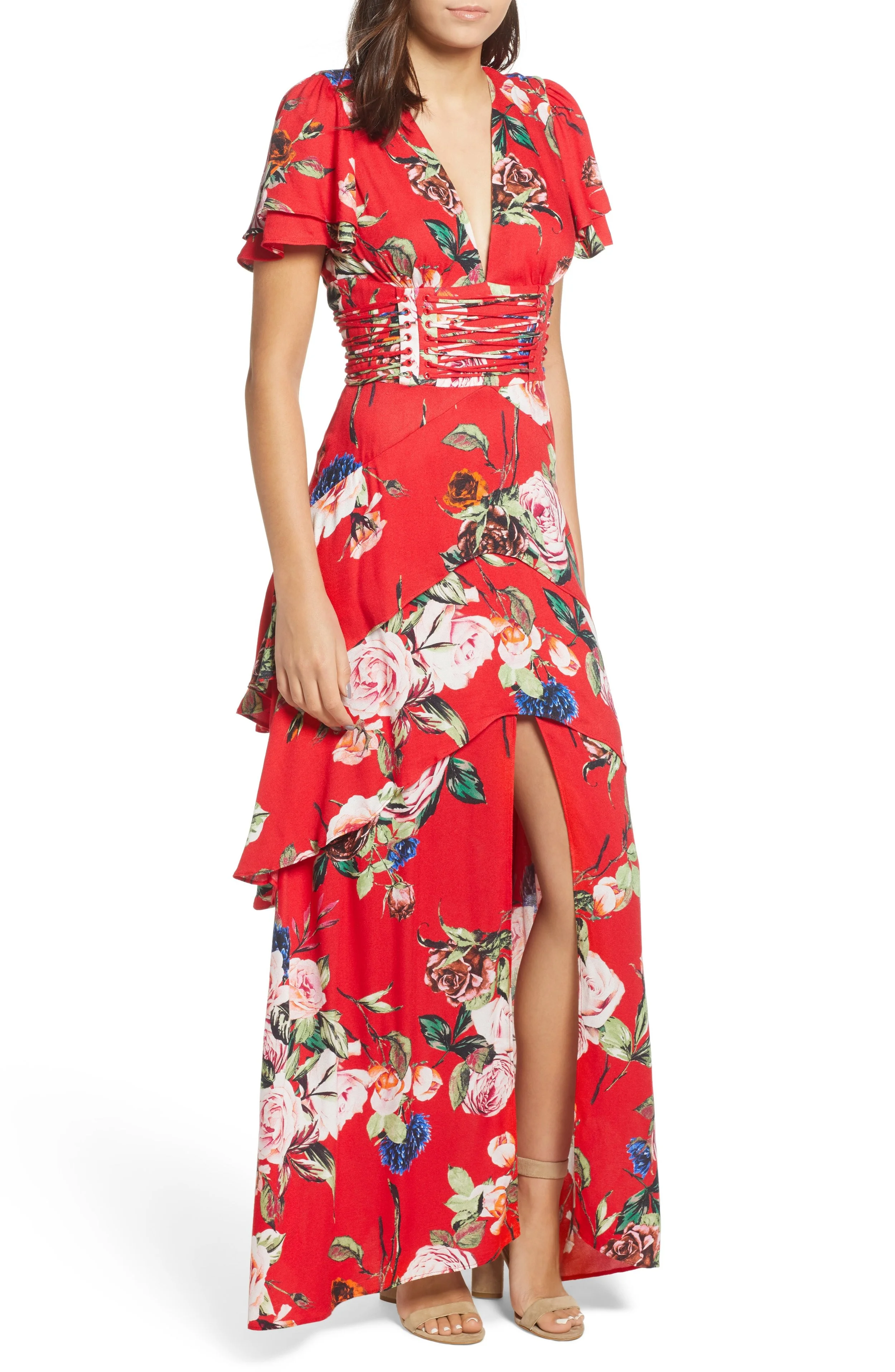 AFRM Tiered Floral Dress