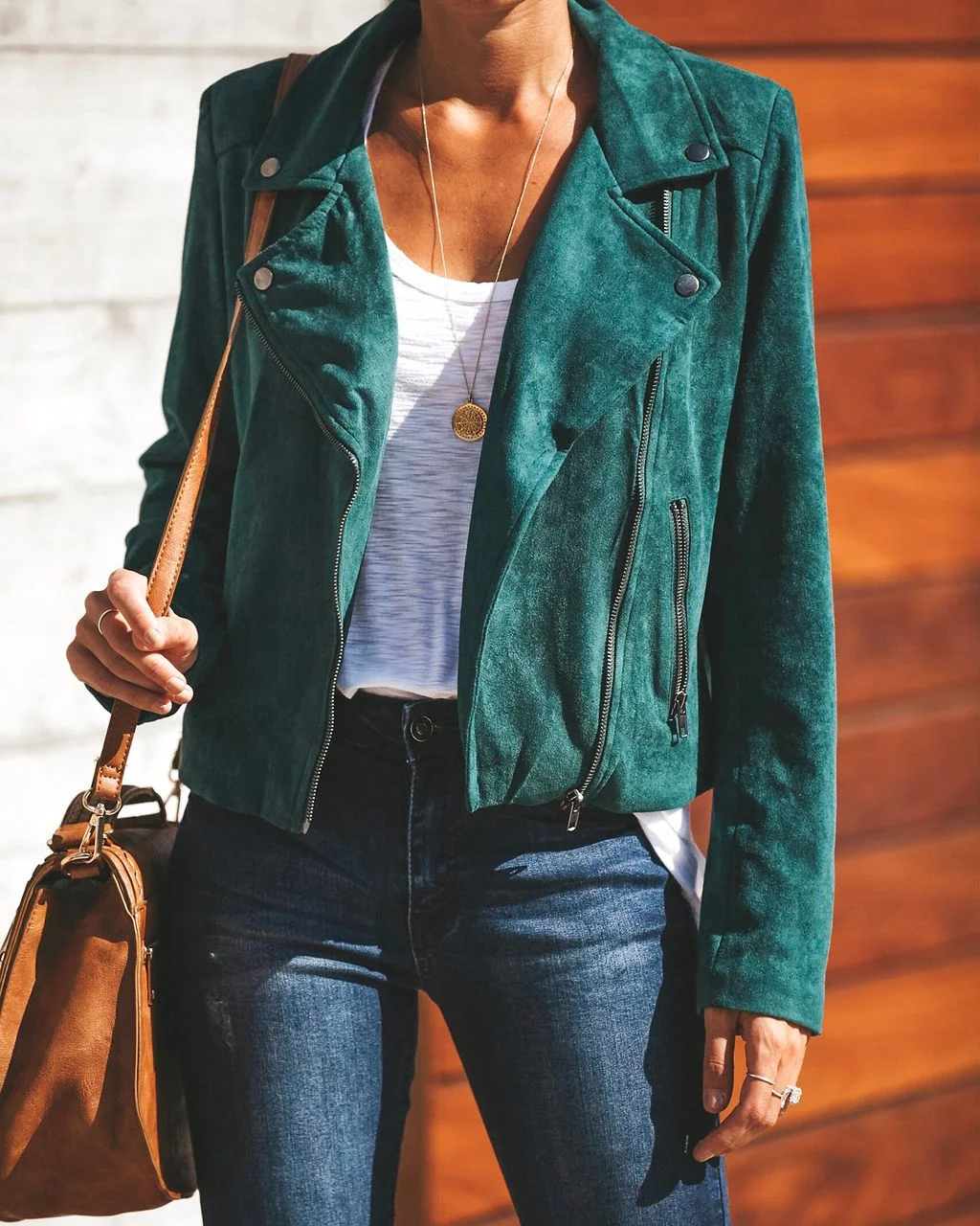 Green suede Jacket