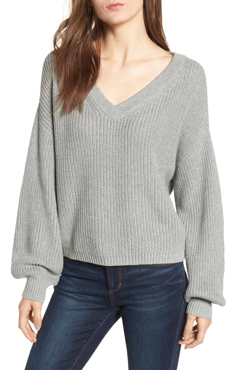 B.P. V Neck Cotton Sweater