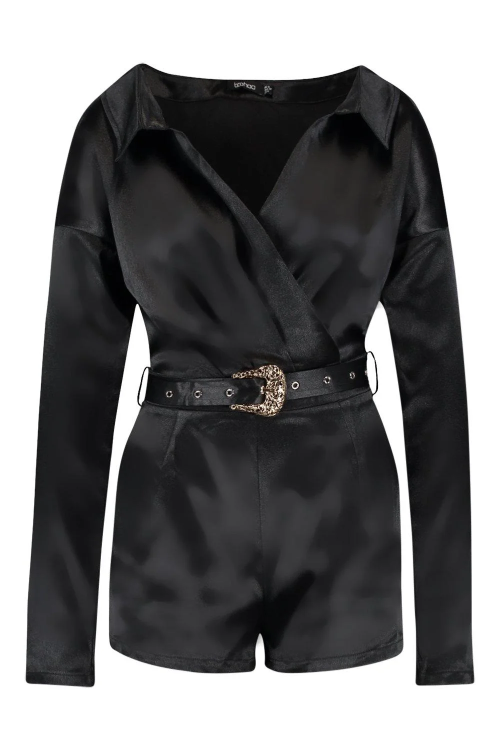 Satin Bardot Playsuit
