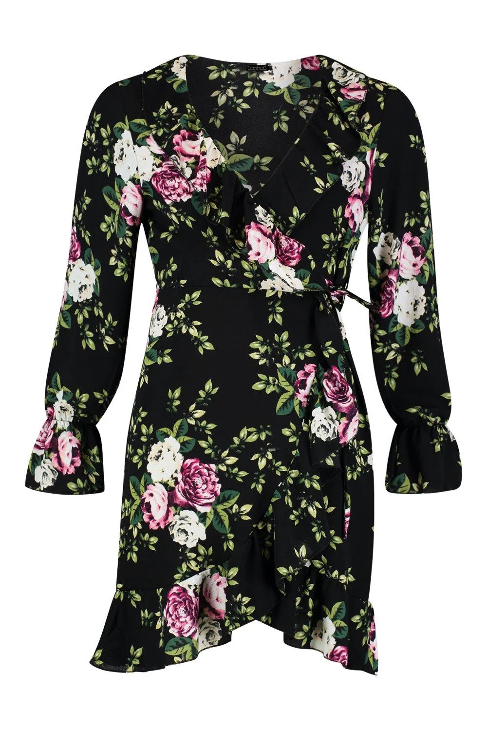 Floral Ruffle Detail Dress 
