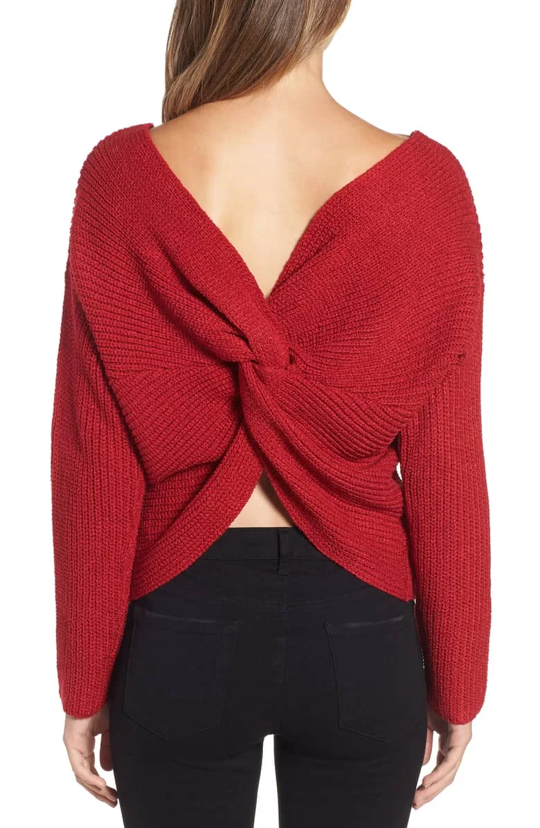 ASTR the Label Twist Back Sweater