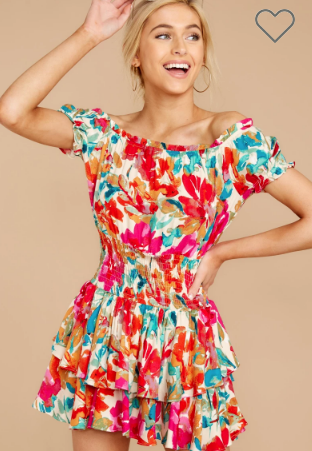 Pink Floral print Dress