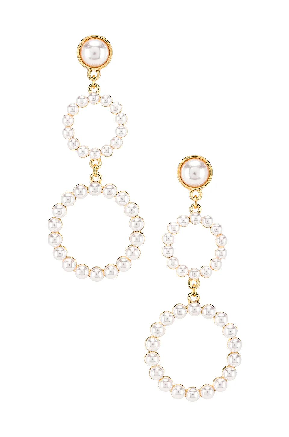 Ettika Drop Double Hoop Earrings