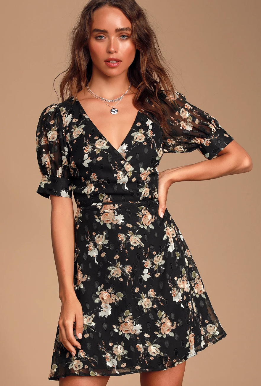 Black Floral Dress