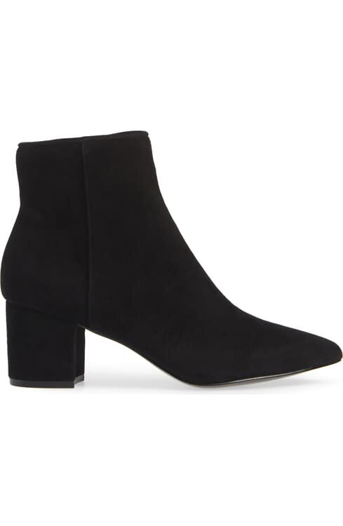 Black suede boots