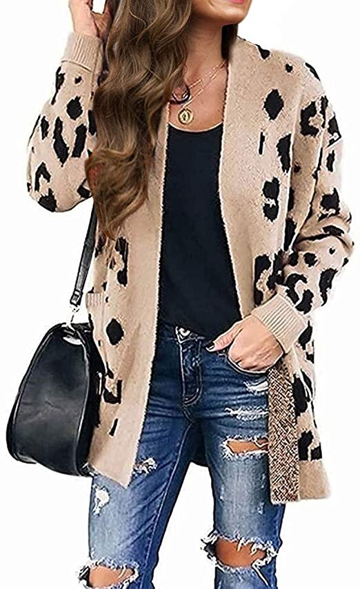 Leopard print cardigan