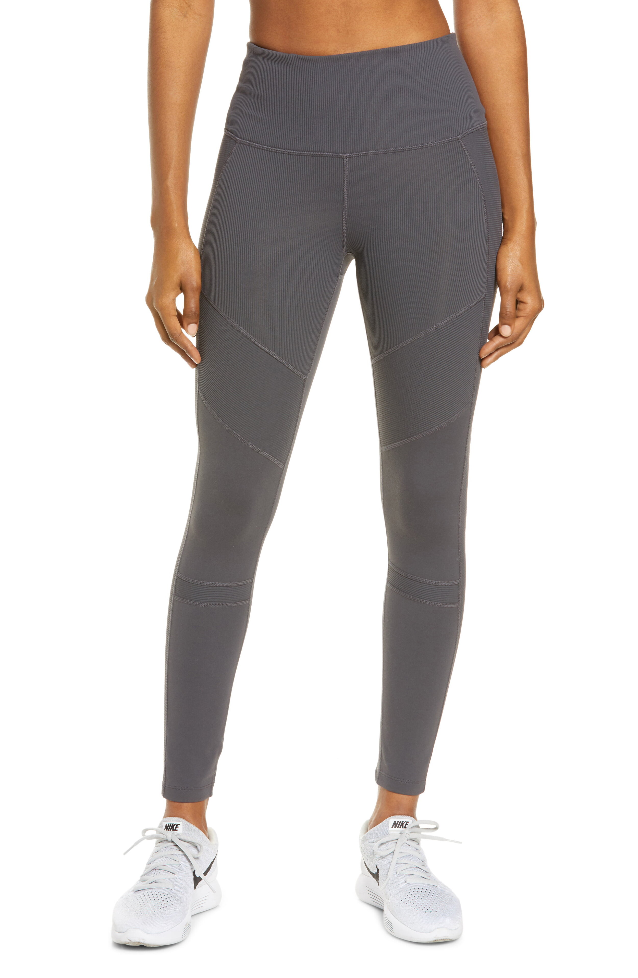 Zella Moto Ribbed High Waist Leggings