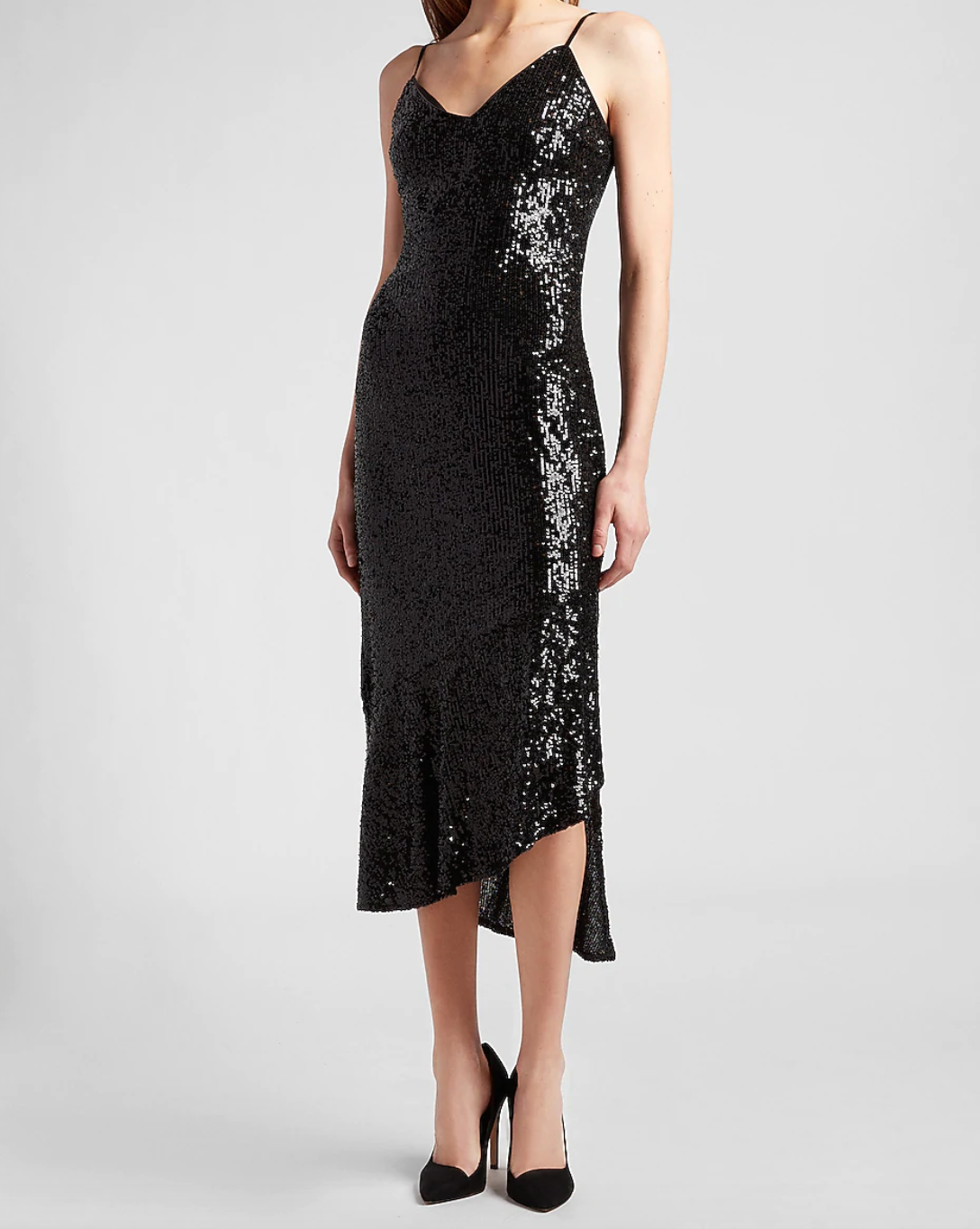Sequin asymmetrical dress 