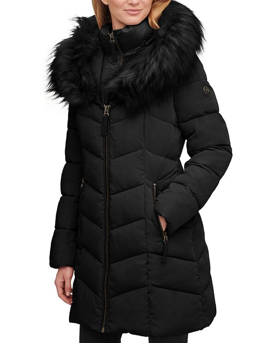 Calvin Klein Faux Fur trimmed Puffer Coat