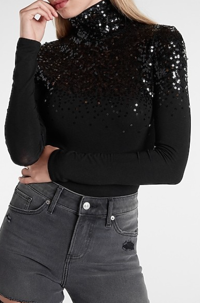 Sequin turtleneck 