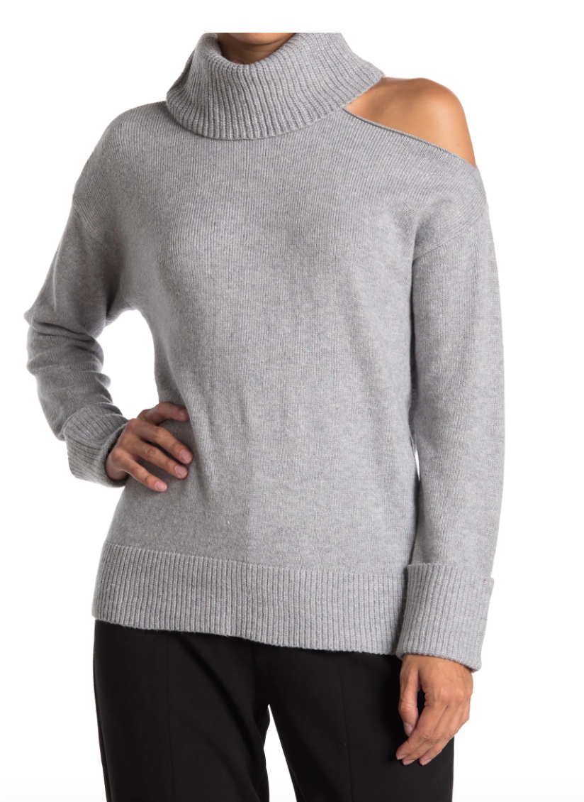 1. State cutout shoulder sweater