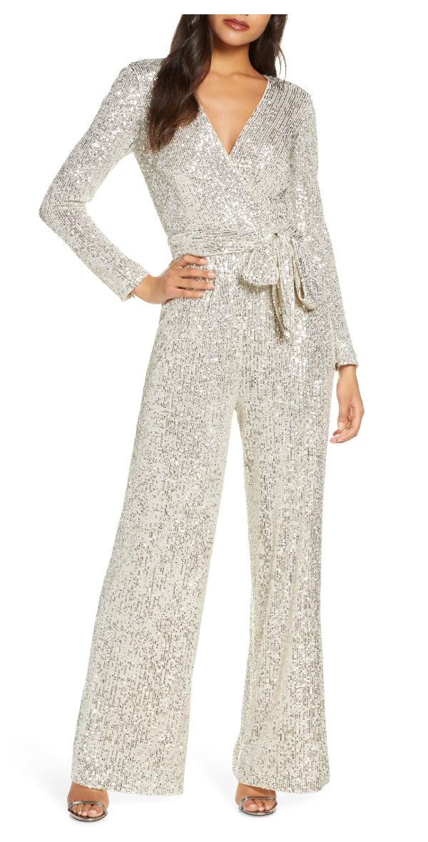 Eliza J Sequin Jumpsuit