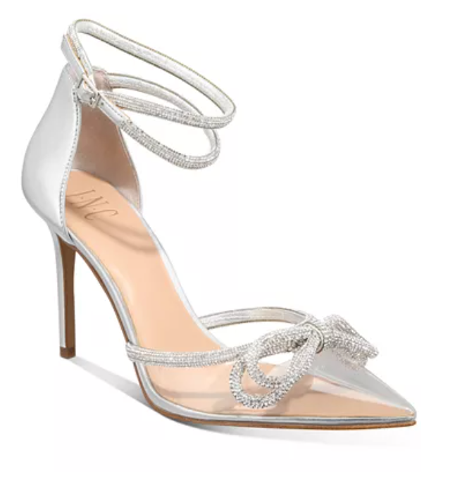 INC Clear bow heels