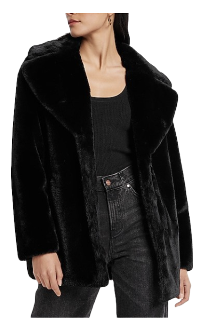 Oversized faux fur coat