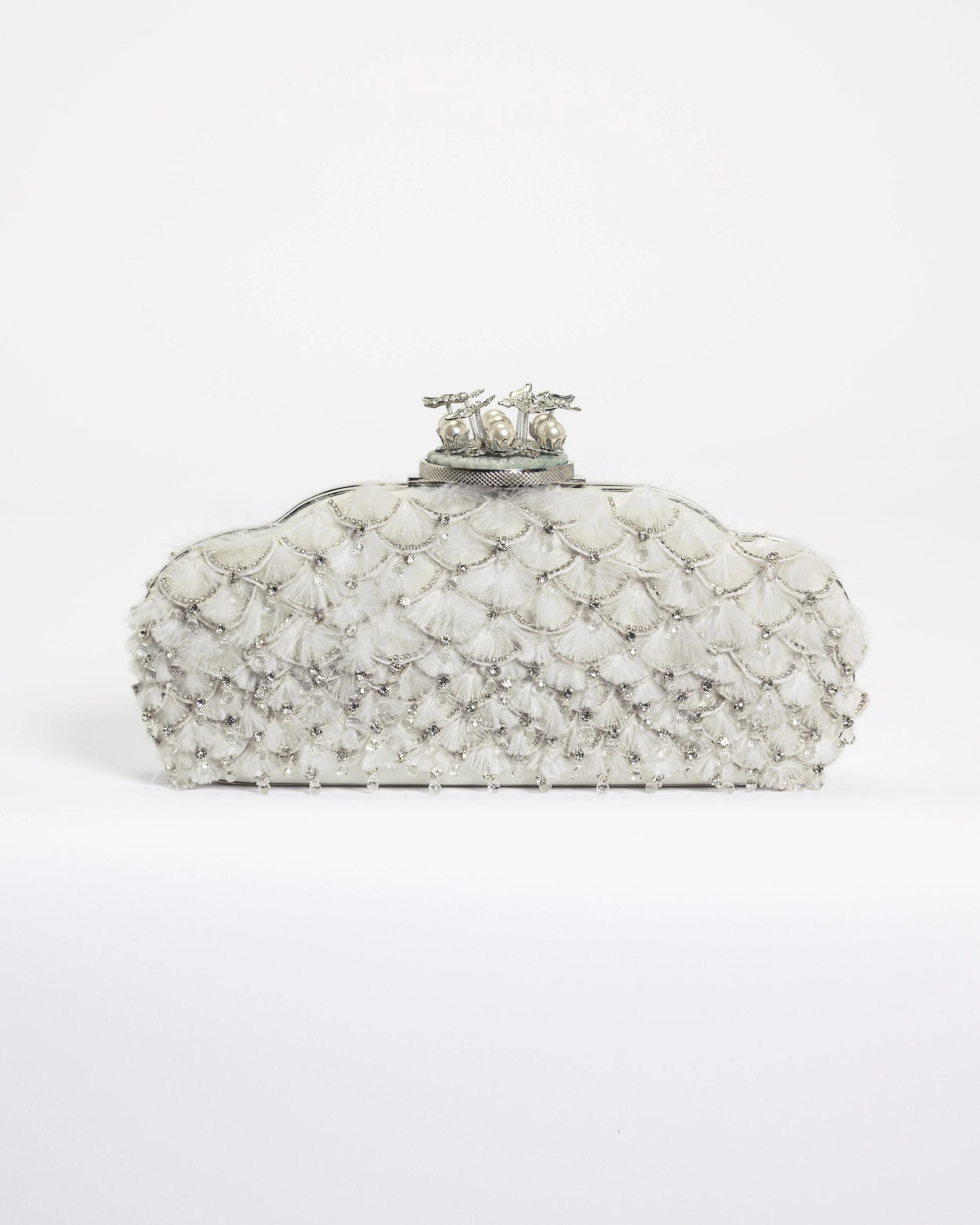 Jade Feather Scallop Bag