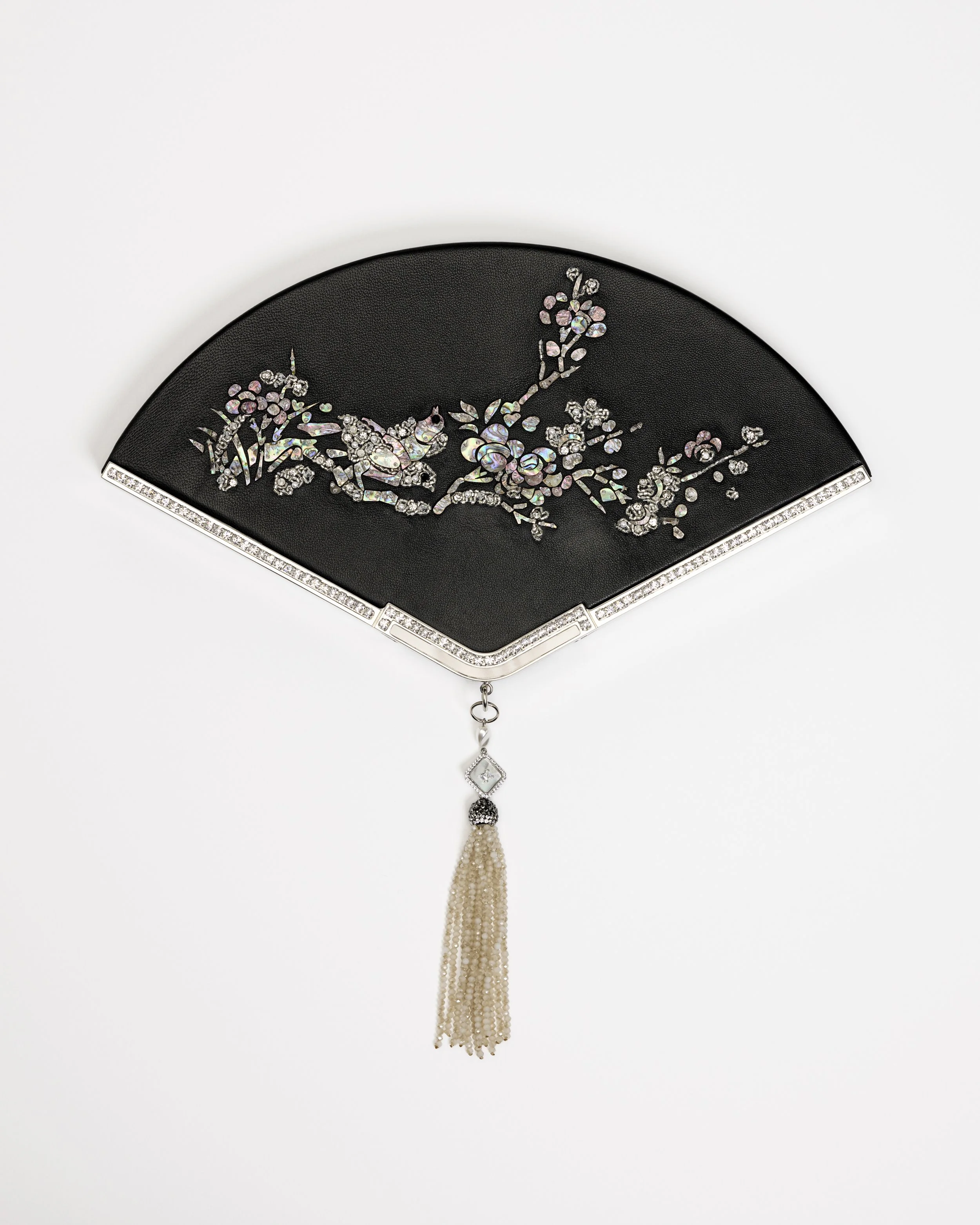 Cherry Blossom Noir Fan Bag