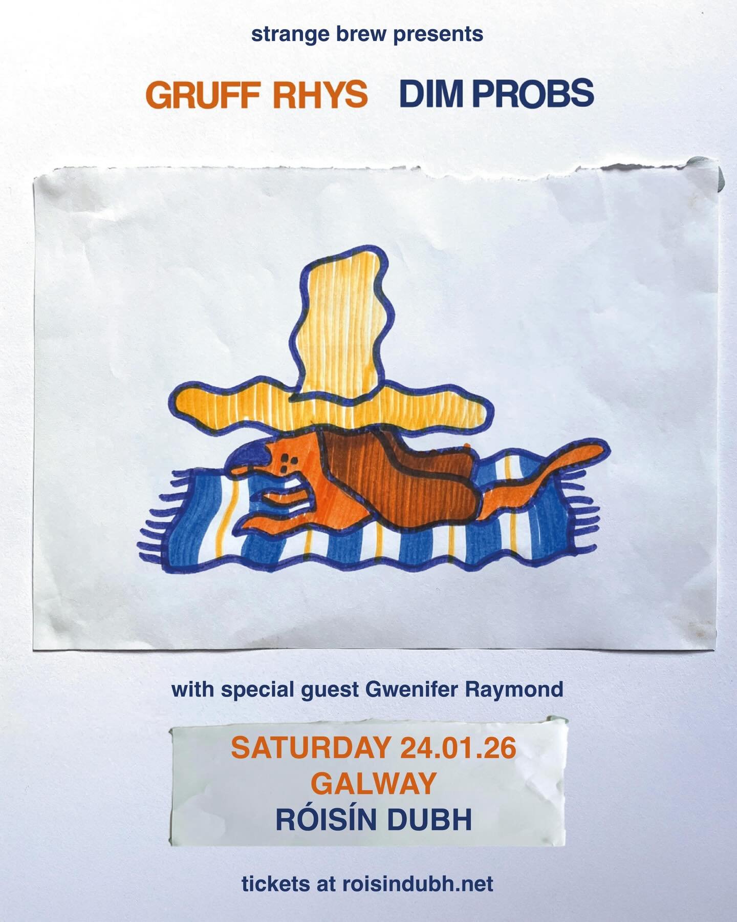 Strange Brew presents
GRUFF RHYS
&amp; GWENIFER RAYMOND
SATURDAY 24 JANUARY &middot; 8PM &middot; LAST FEW TICKETS!

Gruff Rhys has been releasing records since 1988 with his first band Ffa Coffi Pawb before becoming well known as the frontman of Sup