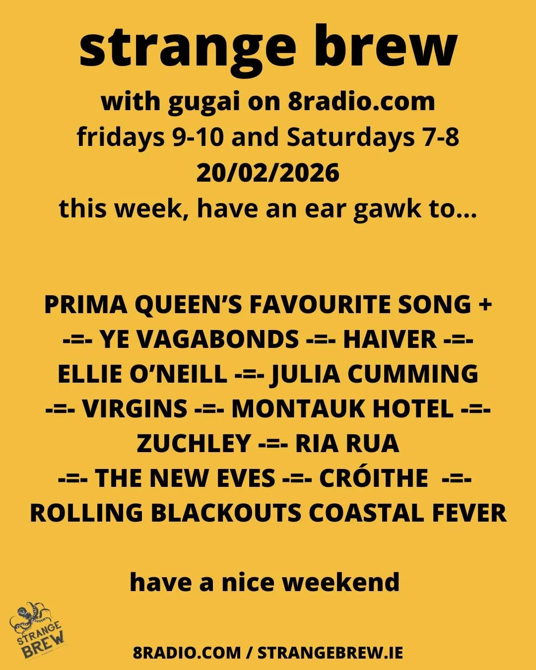 Prima Queen are with me this week - let&rsquo;s talk about Vanergy! It&rsquo;ll make sense&hellip; They are great - playing Borderline tonight if you&rsquo;re around. Get a sneak listen to the new single from Haiver, and we bid farewell to Virgins. N
