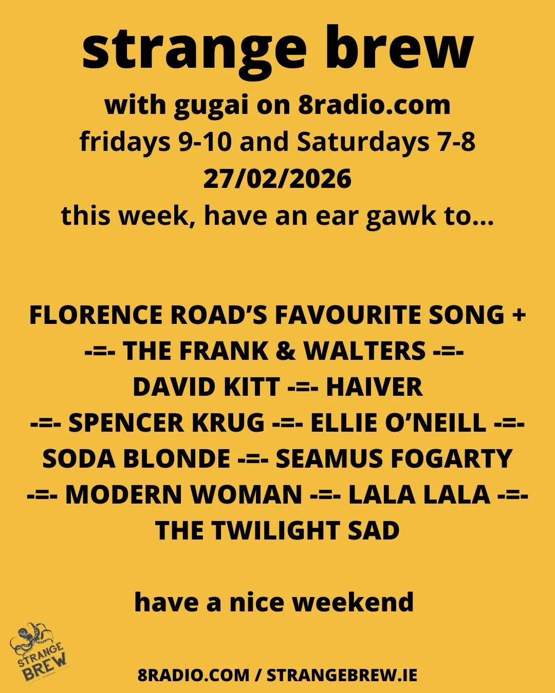 There&rsquo;s turtles in the Roisin Dubh dressing room and Florence Road have named them. Also, time to feel old as Grand Parade by The Frank &amp; Walters turns 30 and The Big Romance by Kittster turns 25. They have shows to celebrate too. Check out