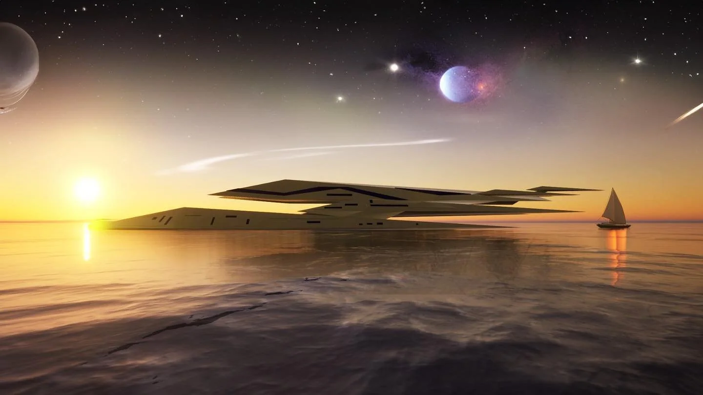 This is how Super Yachts will look on other planets in the future where different physics rules apply! Dream and keep dreaming #yacht #superyacht #design #boatinternational #superyachtdesogn #concep #mys