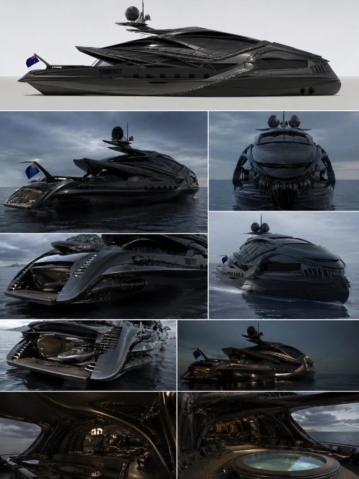 - A L I E N - 

My 2020 60 m Project Nostromo yacht, 2026 update. 

Inspired by Alien movie world.
#yachtdesign #boatinternational #superyachtdesign #concept #yachtdesign