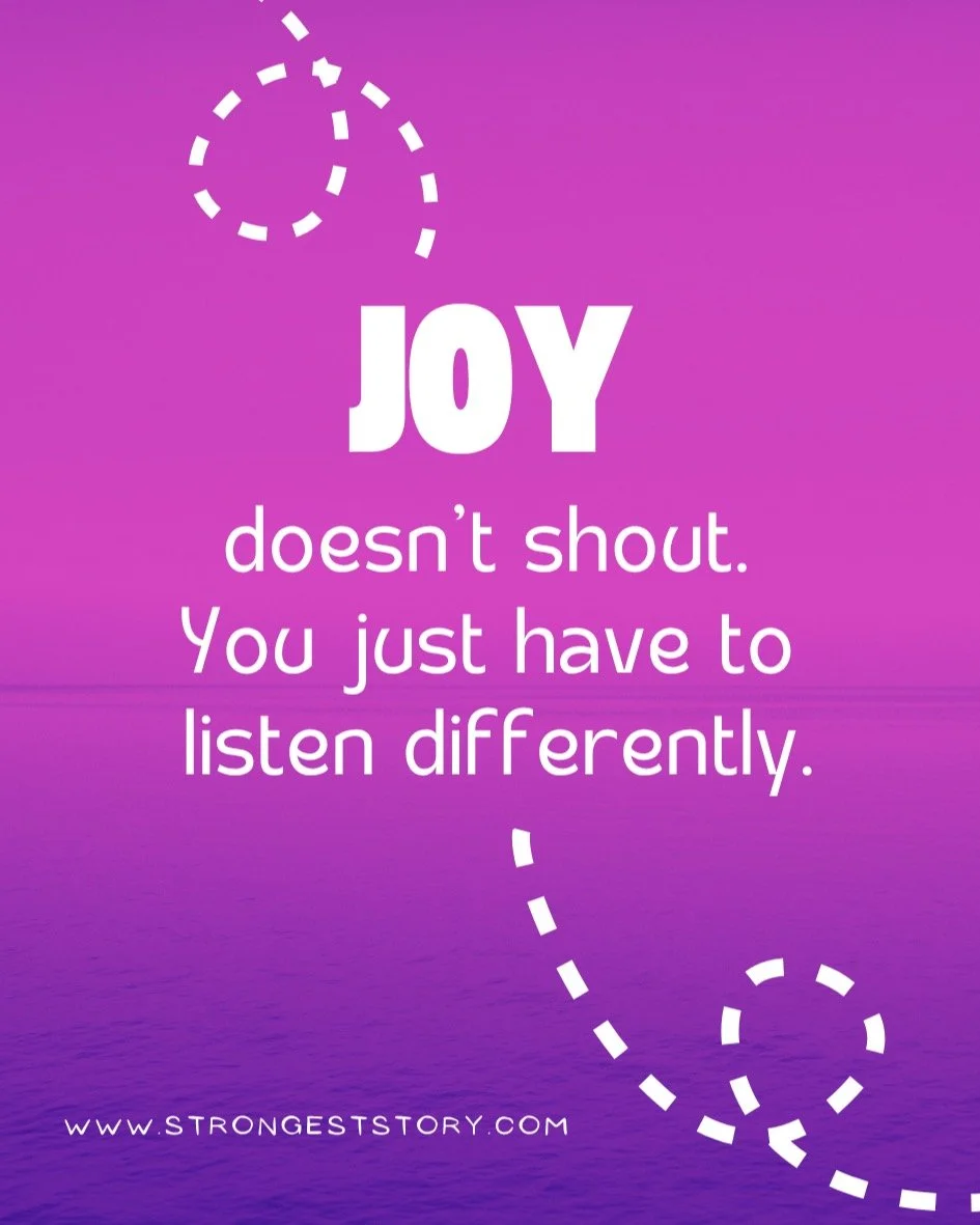 It&rsquo;s so strange how our brains are wired to spot danger but need training to notice ᒍOY.

Those tiny moments of peace or thankfulness that slip into the ordinary moments of the day.

They don&rsquo;t shout. They don&rsquo;t fix everything. They