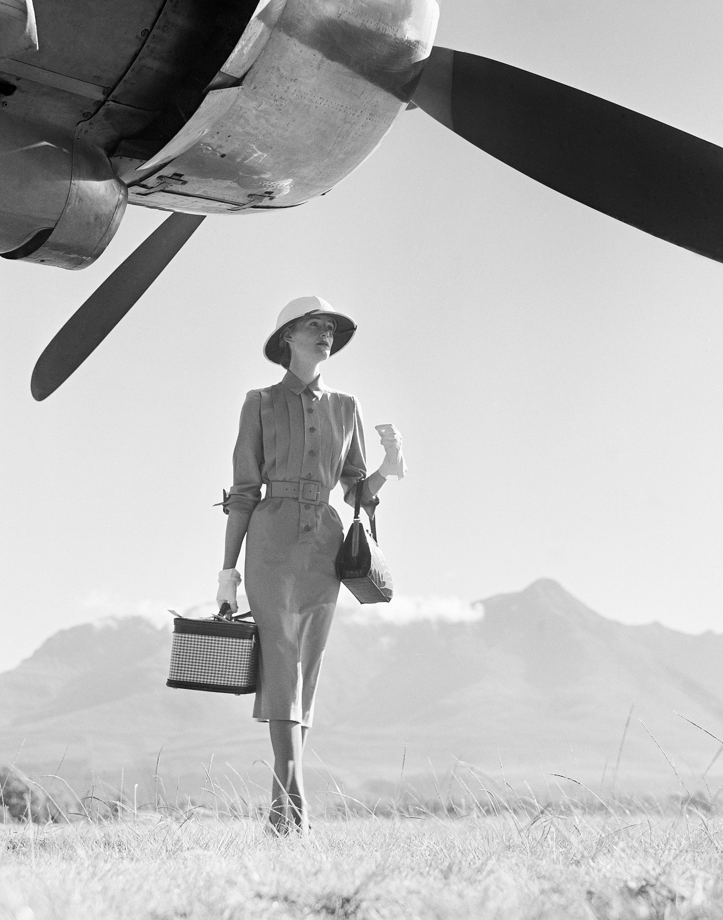 Wenda Parkinson in Nairobi, Kenya for British Vogue, May 1951 by Norman Parkinson