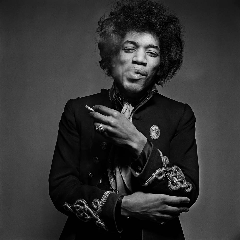 Jimi Smoking, Mason's Yard, London, 1967