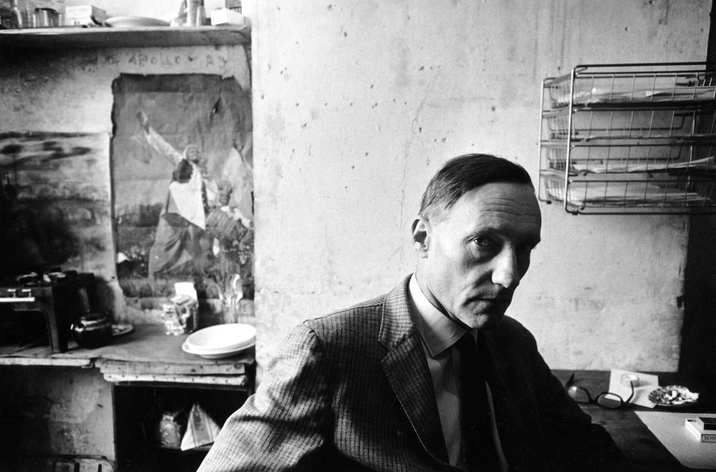 William Burroughs in his Paris Apartment, 1962
