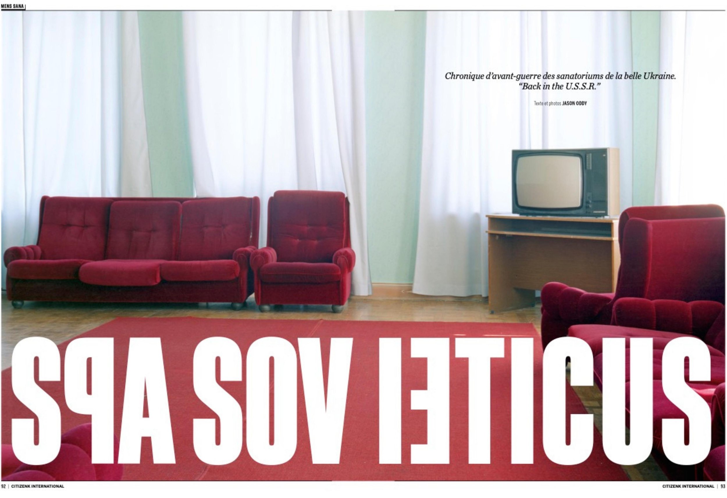 Jason Oddy talks about his series of Ukrainian Sanatoria in CitizenK Magazine