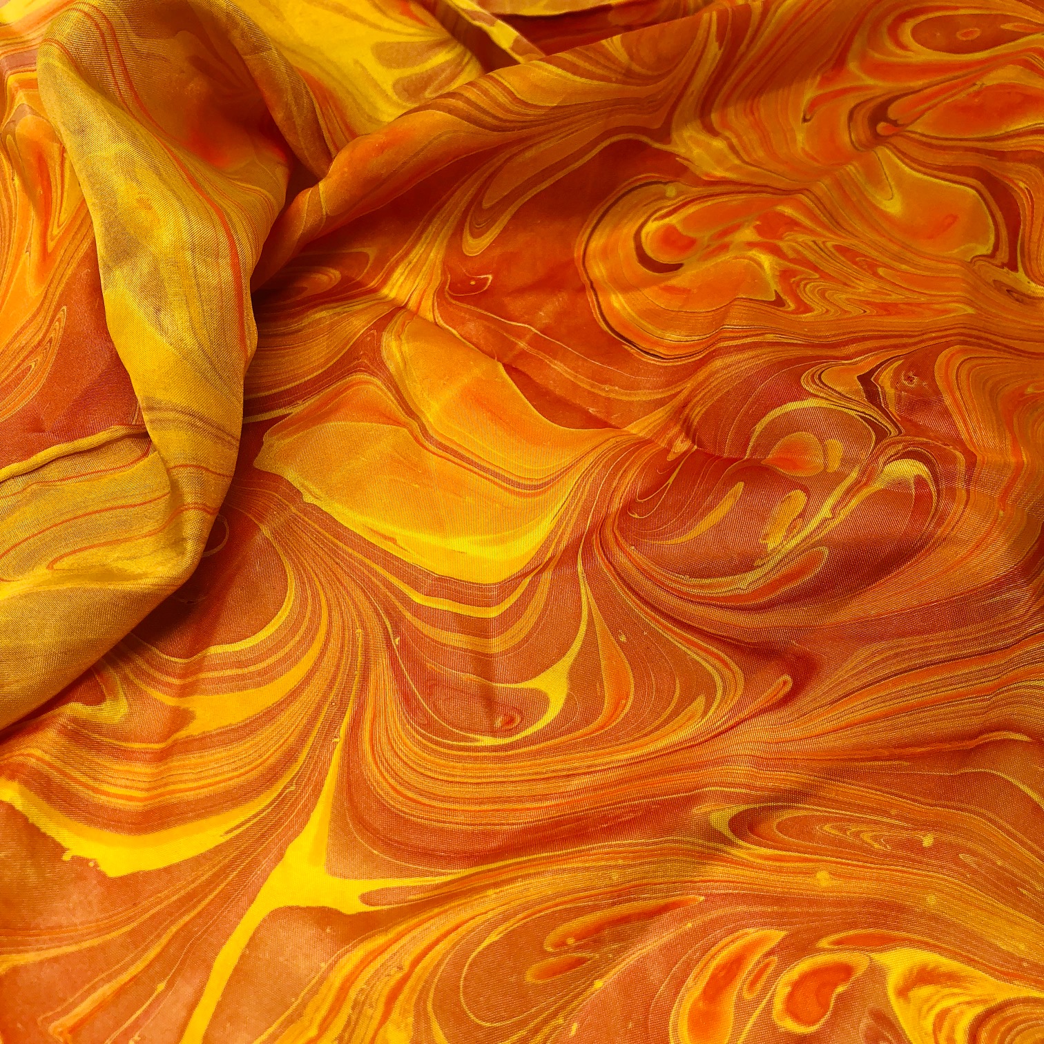 Zohara Silk Scarf - Orange - Sacral