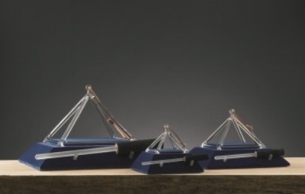 Crystal Singing Pyramids with Stand