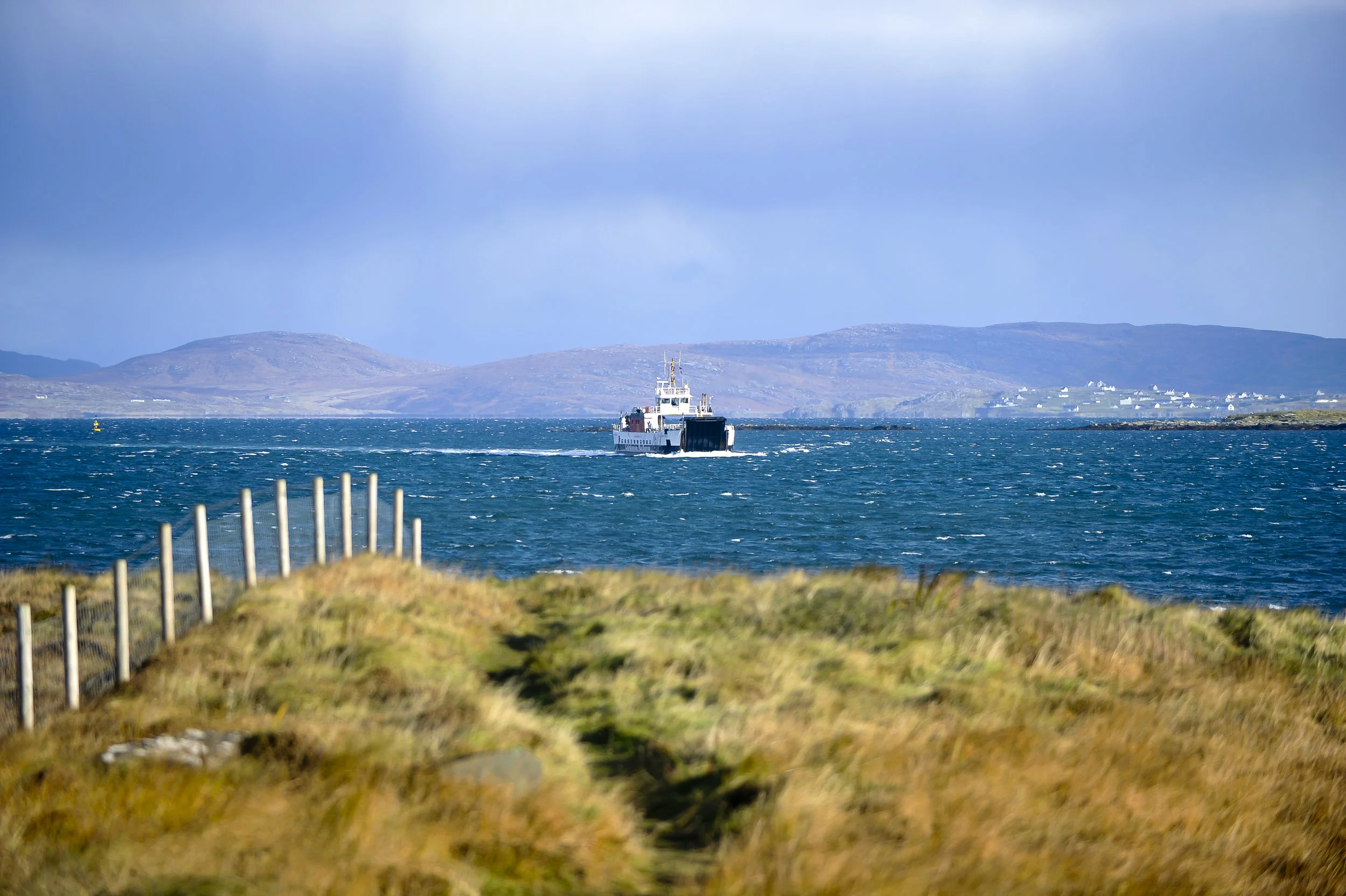 Their ferry arriving at Ardmhor….