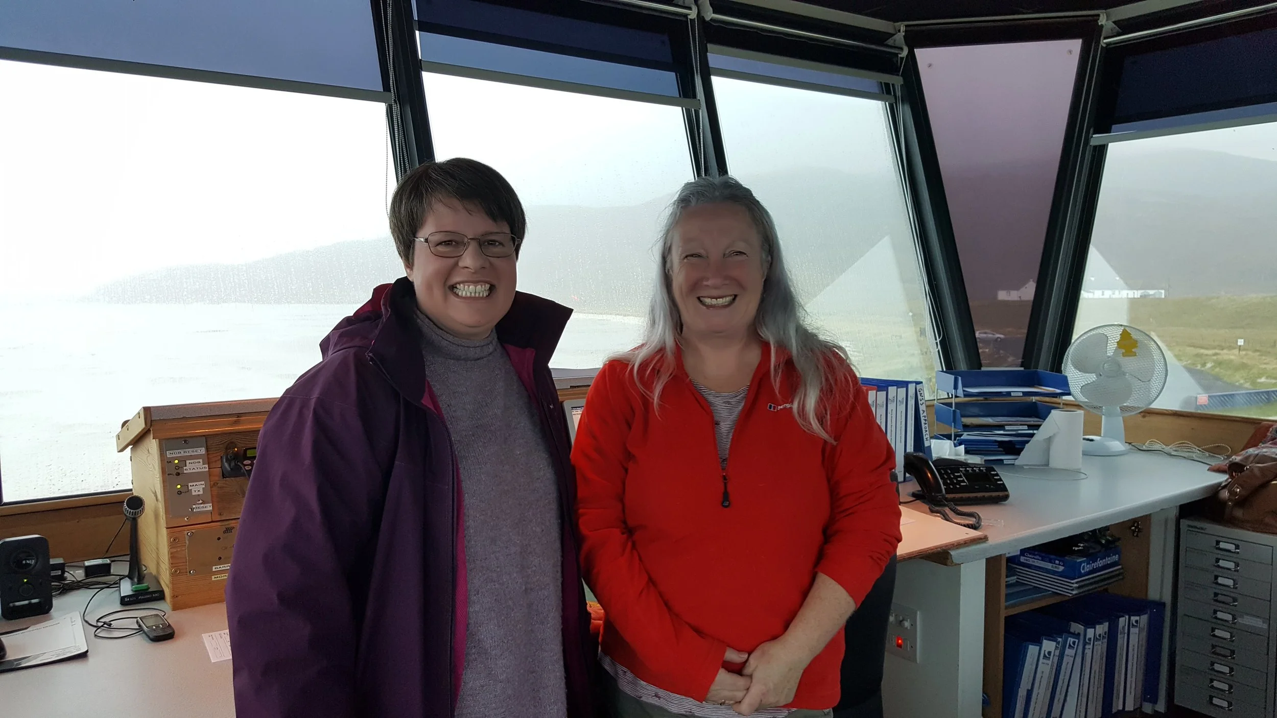 Sarah and Eileen in charge of Control Tower!!