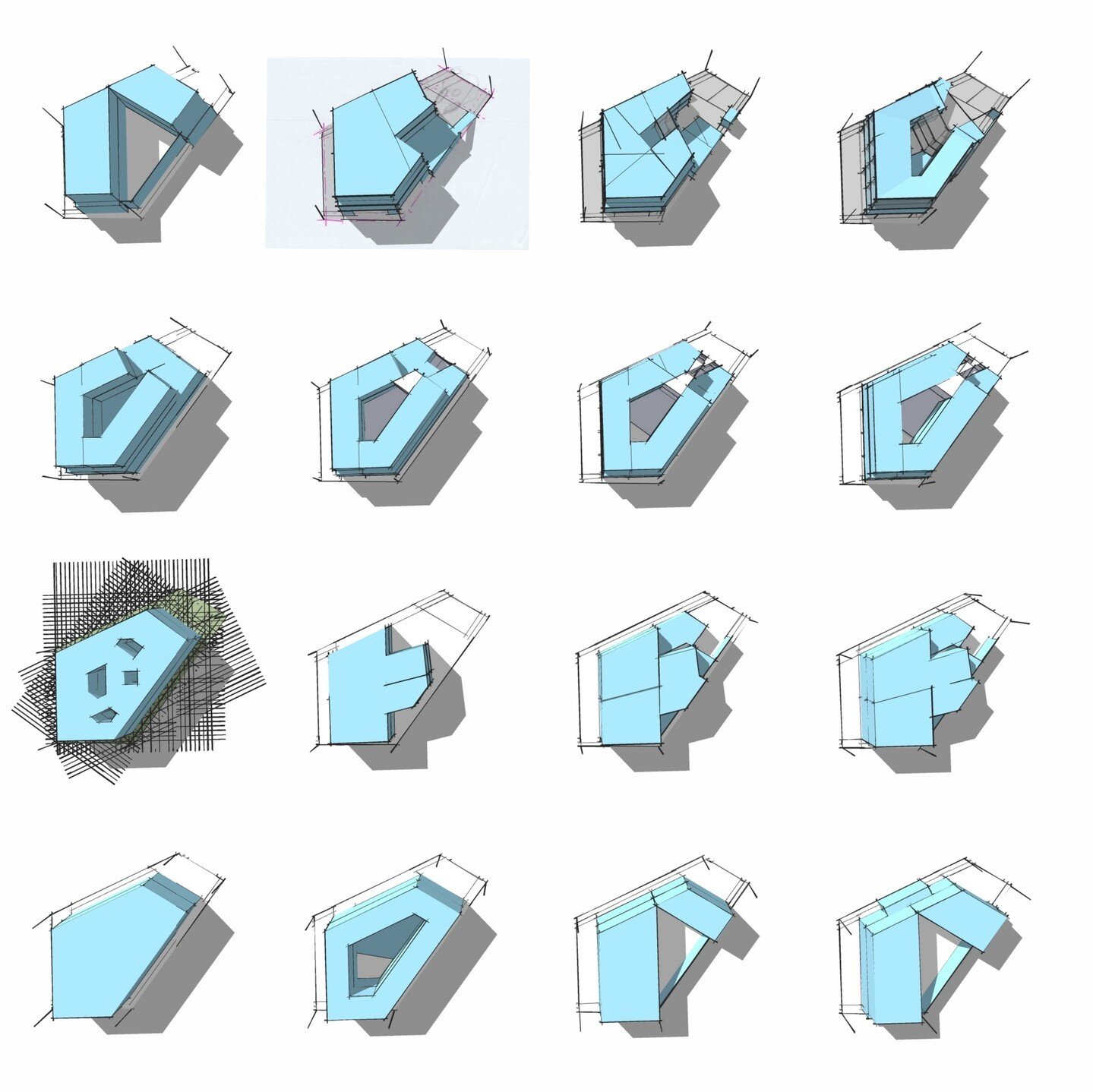 Work in Progress - Adelaide, Australia _ A random selection of some very early massing models for a new multi-unit residential development. These diagrammatic models are exploring the capacity and configuration of the site. #qoca #qocatecture #archit