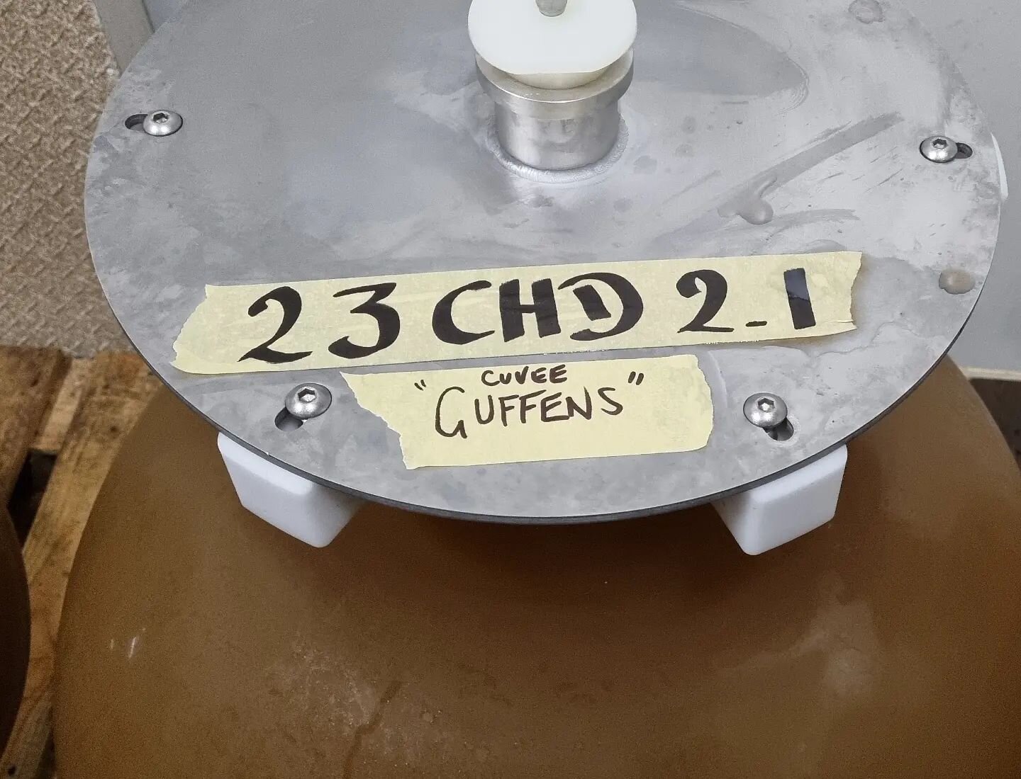 To crush or not to crush, that is the question. And also to rebeche (break the cake) or not, that&rsquo;s another one. So this year we&rsquo;re running a trial with both Chardonnay and Marsanne, prompted by @wgfkelley and inspired by the great @j.m.g