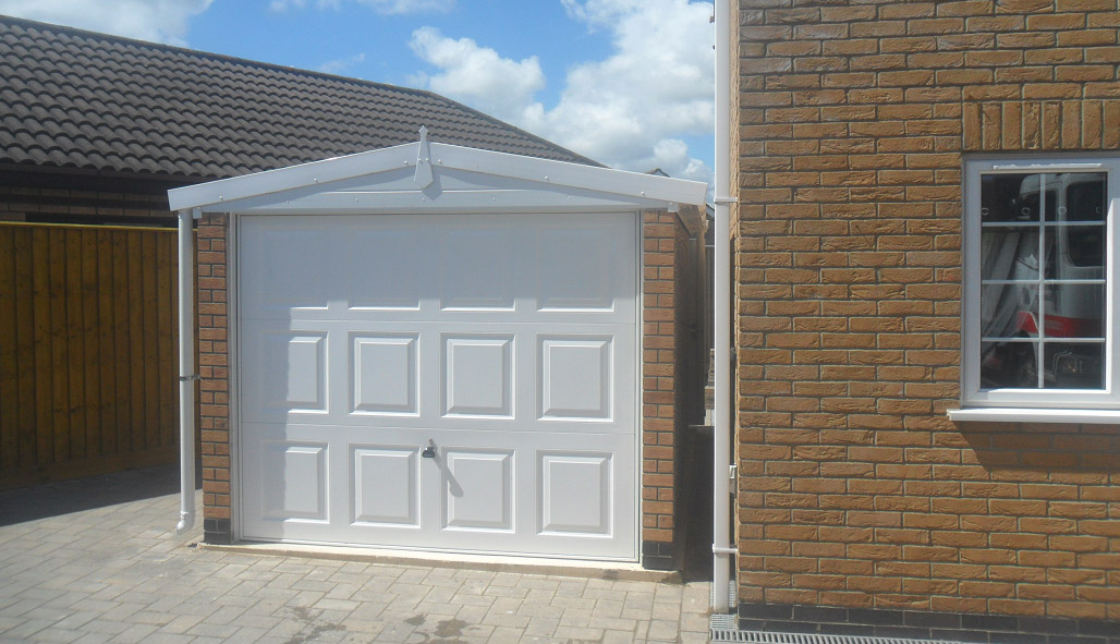 These brick front posts were colour matched to the owners house.