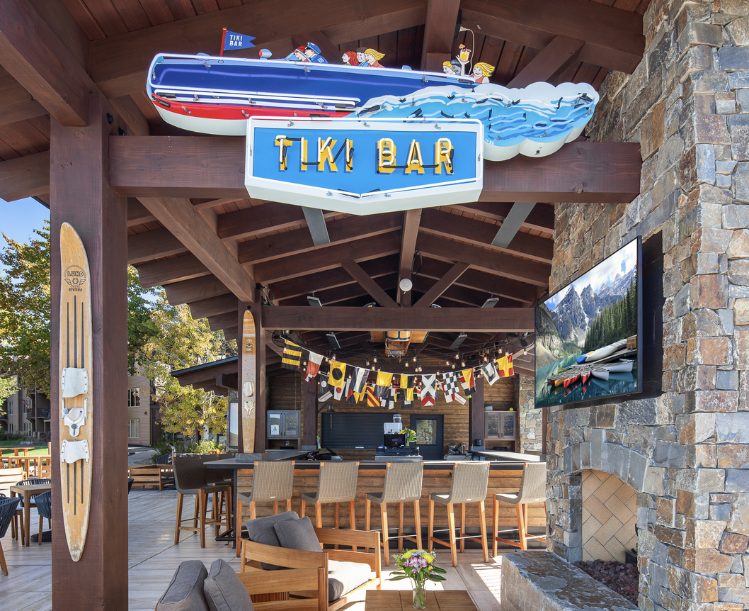 Tiki Bar at the Lodge at Whitefish Lake