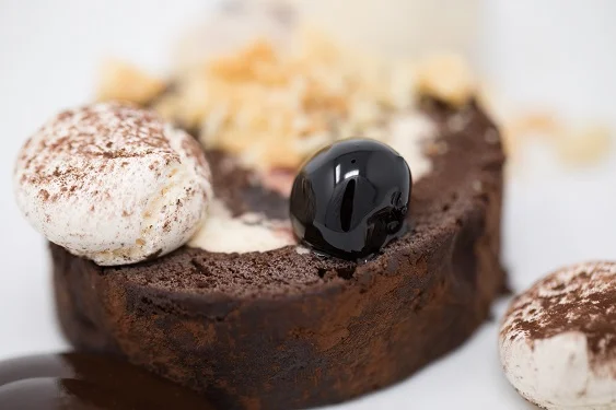 ListrakFLOURLESS CHOCOLATE ROULADE, Luxardo Cherries, Cherry Vanilla Ice Cream II.jpg