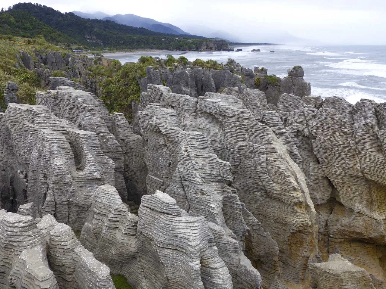 The ‘pancake’ rocks at Punakaiki, South Island, New Zealand