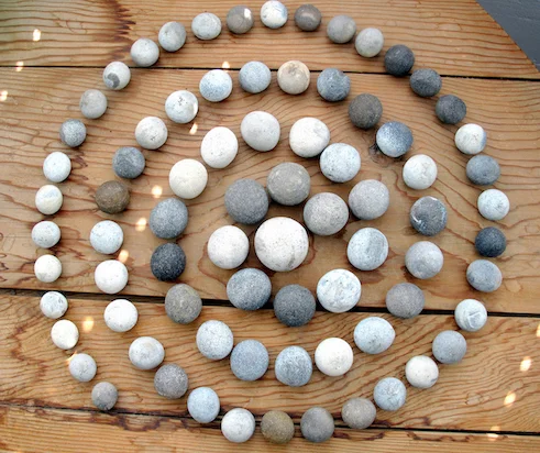 A spiral of stones by Jim Ede (Image; Kettles Yard)