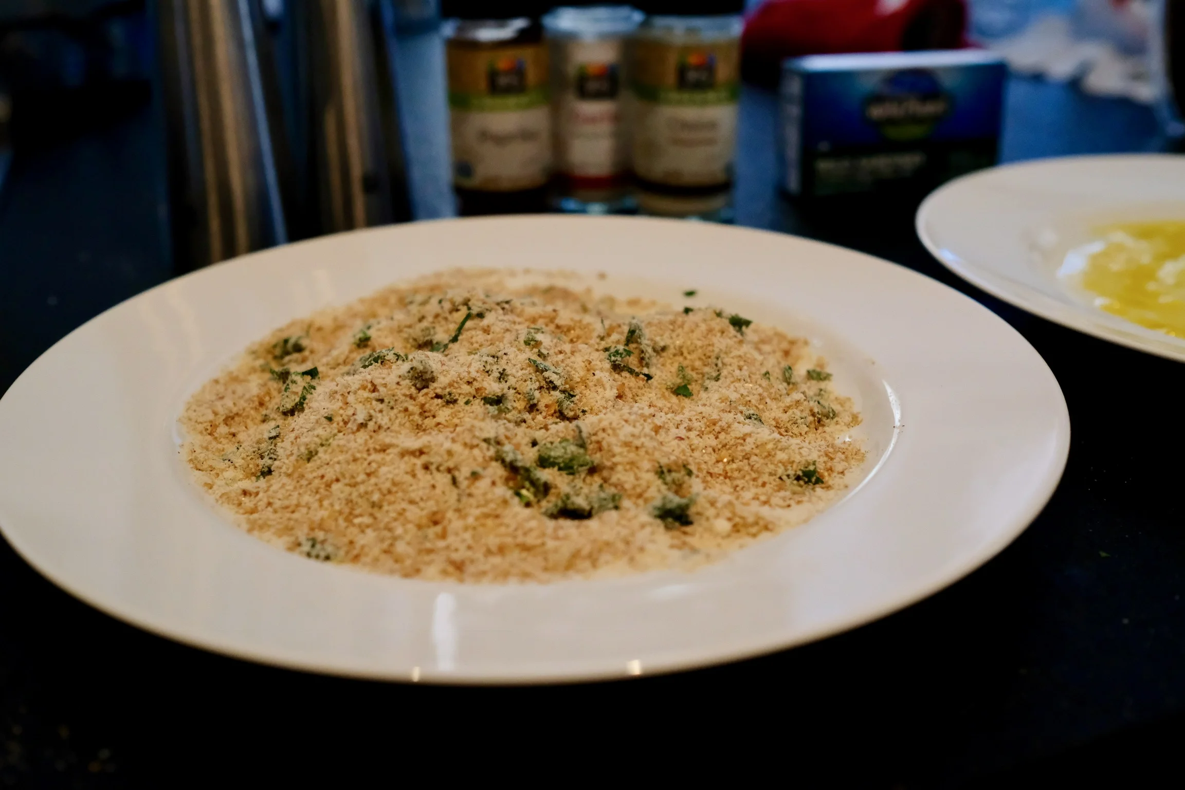 John's breadcrumbs and chopped parsley