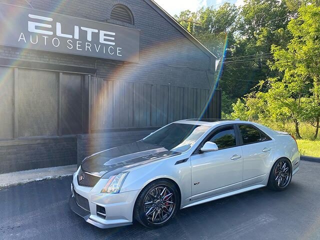 Cadillac CtsV in @agwheels  F563 Matte black chrome center/polished black chrome outer lips @yuya_agwheels #eliteimportz #flawlessfinishdetailing #cadillacctsv