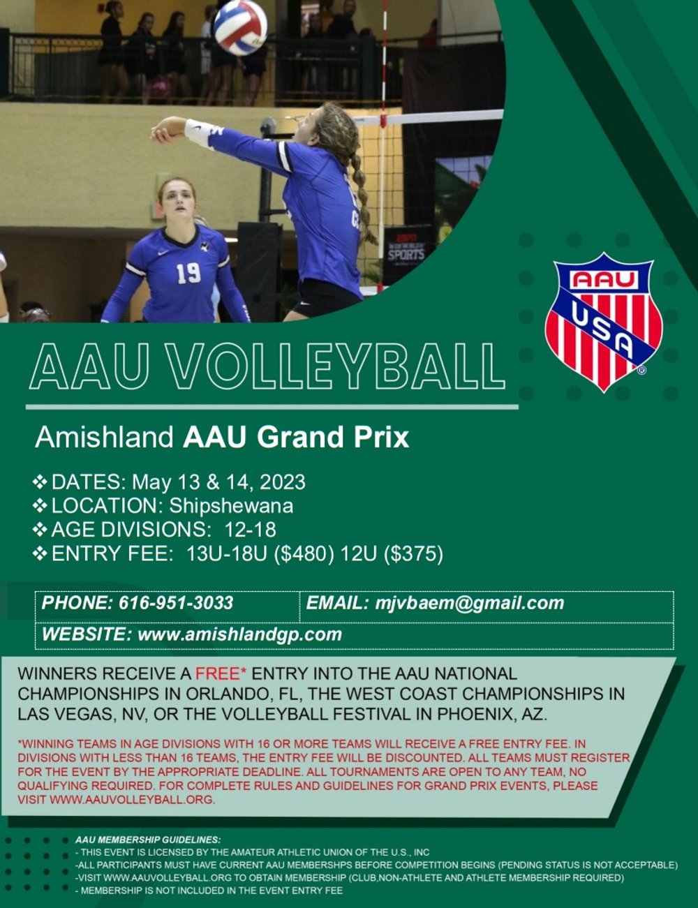 AAU Grand Prix Volleyball Tournament — The Michiana Event Center