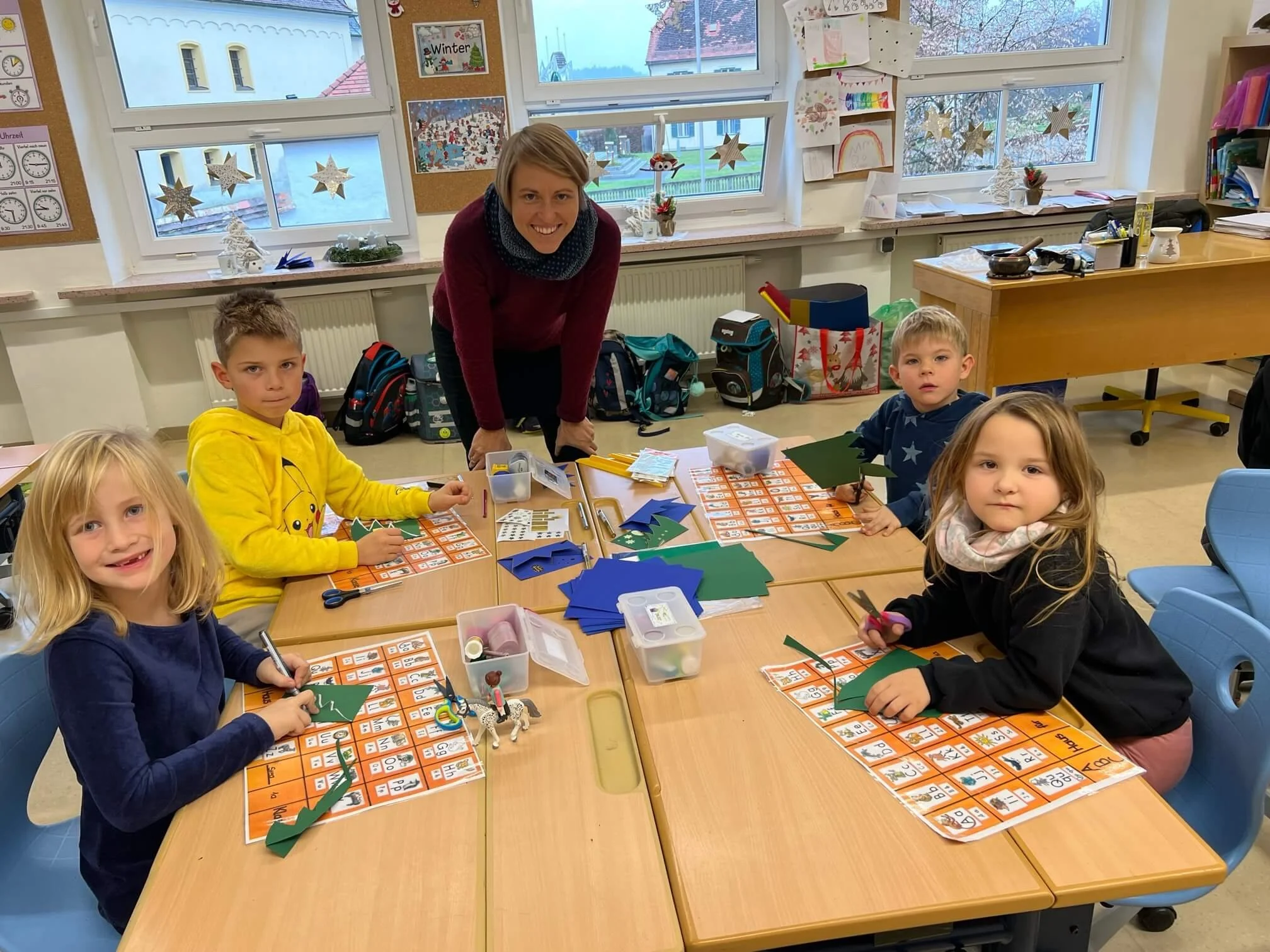 Weihnachtsbasteln in der 1a Klasse